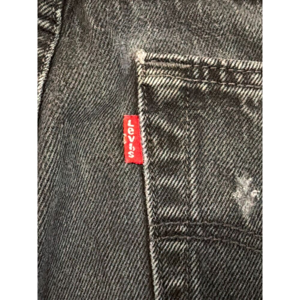 Levi’s 501 Black Jeans W30 L32 100% Cotton Straight Leg Button Fly - Picture 6 of 10
